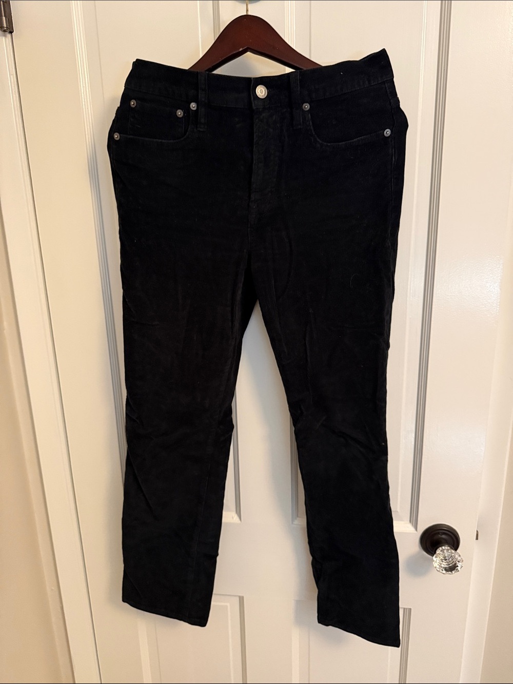 J. Crew Black Straight-Leg Corduroy Jeans